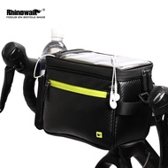 Rhinowalk Bicycle Handlebar Bag For Brompton and 3Sixty 4.5L Multifunctional Bicycle Front Bag With Touch Screen Shoulder Strap Rain Cover Bicycle Accessories Shoulder Storage Bag Cycling Outdoor For Mountain Road Travel Bike