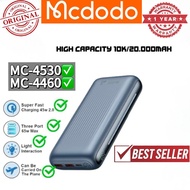 Mcdodo MCDODO 33W 65W Digital Display 10000mAh 20000mAh 1C+1A Power Bank MC 4530 4460 Powerbank Fast