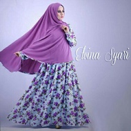 SYARI ELVIRA MUSLIM GAMIS DRESS FOR ADULT WOMEN MAXI MAXY DRESS LONG SLEEVE BUSUI