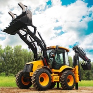 High Horsepower 4 WD Loading Excavator Home Use Small Articulated Excavating Tractor Multipurpose Mi