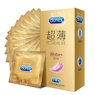 Durex Fetherlite Lube+ 12's Condom 12Pcs Per Pack 杜蕾斯 避孕套 安全套 保险套 套 套套 杜蕾斯倍滑超薄装 倍滑超薄装 杜蕾斯润 润Lube+ 00