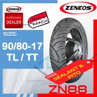 Zeneos ZN88 90/80 R17 Motorcycle Tire Tubeless w/ Free Tire Sealant & Pito Tubeless