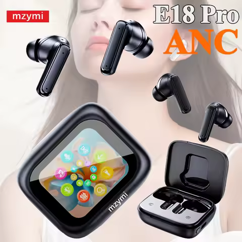 mzymi E18 Pro Bluetooth5.4 Headphones Noise Cancelling Gaming Headset Waterproof Sports Earphone TWS