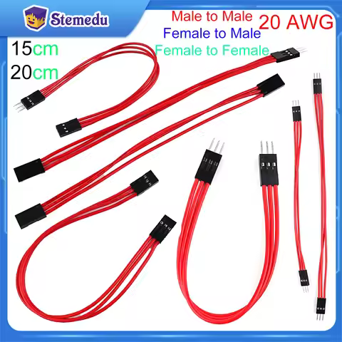 15/20cm 20AWG 60 Core Male to Female/Male to Male/ Female to Female Dupont Line Connector Cable Jump