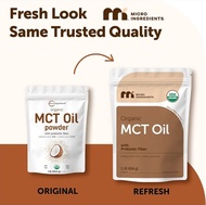 💯𝐔𝐒𝐀 Organic MCT Oil Powder with Prebiotic Fiber1 Pound(16 Ounce) Fast Fuel for Body and Brain C8 MC