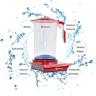 GOSOIT Hydrogen Alkaline Water Generator Ionizer Family Office Large Capacity Hydrogen Water Bottle Pitcher Dispenser  with Led Display Smart Touch Operation 2.0L Red