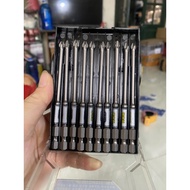 Chinese domestic screwdriver head PH2 D2 Box of 10 bits, strong magnetic, highly durable steel.