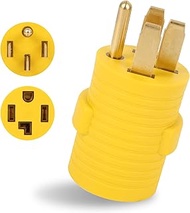 AQQHSAIN NEMA 14-50P to 14-30R Compact Adapter,4 Prong 50 Amp Male Plug to 30 Amp Female Receptacle