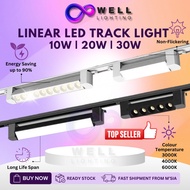 Lampu Track LED Track Light 10W 20W 30W LED Spotlight 1 Meter Track Rail LED Linear Ceiling Lamp Lam