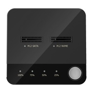 (RKMW) M. 2 /NVMe Hard Drive Docking Station Dual-Bay Clone Duplicator LED Indicator M. 2 Cloner Dat