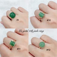 Us gold 10k jade ring with box