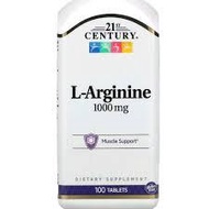 21st Century L-Arginine 1000mg 100 Tablets