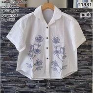 KEMEJA T1981 Embroidered shirt Blouse