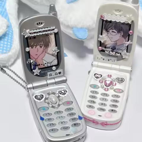 Original Spot Japan Toys Spirits Retro Electronics Series Mini Flip Phone Recorder Foldable Phone Mo