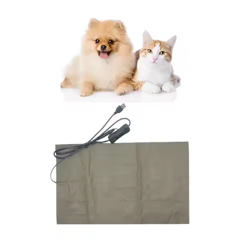 Pet Heating Mat Pad Carpet Electric Heated USB Power Supply Adjustable Temperature 3 Level Cat Dog G