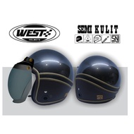 RETRO/ HELMET WEST SEMI-LEATHER HELMET CLASSIC HELMET