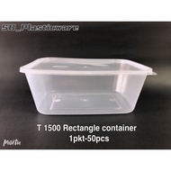 Rectangular Microwave Food Container With Lid Tupperware-T 1500 (50PCS+/-)