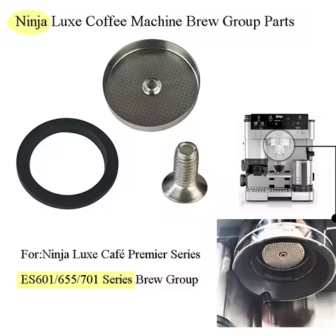 Brew Group Silicone Gasket & Shower Screen for NINJA ES601/ES655/ES701 Coffee Machines Espresso Mach