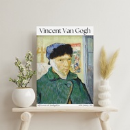 Van Gogh Portrait Painting Poster A4 A3 Arles Wall Decoration Wall Decor Aesthetic wood