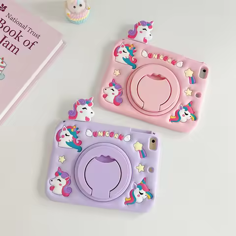 For Honor Pad 6 7 9 V6 V7 X6 10.4 Enjoy Tablet 2 10.1 MediaPad M6 12.1 inch Cute Cartoon Unicorn Sil