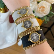 Jewelry Saint Benedict Bracelet 18k Copper Bead Braided Bracelet