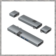 (E M K O) 7 in 2 Detachable USB C Hub Type-C to 4K 60HZ -Compatible Gigabit RJ45 Ethernet Multi USB 