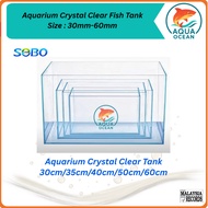 Sobo Aquarium Crystal Clear Glass Tank 30cm/35cm/40cm/50cm/60cm Super White Glass