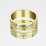 泰國硬幣戒指 50 satang 1980 年男士硬幣戒指 女士硬幣戒指