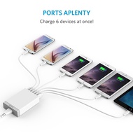 Anker PowerPort 6 Lite (30W 6 Ports USB Rapid Charger) iPhone iPad PoweriQ