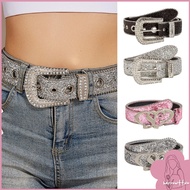 Super beautiful belt with sparkling stones, YK2 style for women in Cowboy style | Blue House Bear