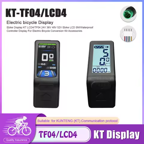 Ebike Display KT-LCD4/TF04 KT LCD Mini Display Screen Only for Ebike KT Controller with 5pin SM/Wate