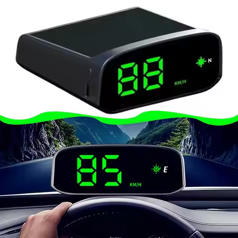 Universal GPS Head Up Display Solar Energy/Type-C Car Speedometer Intelligent Light Sensing HUD Digi