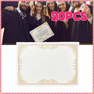 20Pcs Blank Certificate Charter Paper A4 Gold Foil Limit Certificate Paper