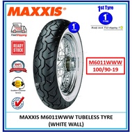 MAXXIS TYRE TAYAR M6011www 100/90*19 TUBELESS White Wall