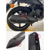 YAMAHA AVANTIZ SOLARIZ EXHAUST COVER MUFFLER SIDE CAP COLOUR BLACK & MATT CARBON STANDARD PIPE BODY 