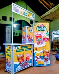 Meja Booth Es Teh Poci / Gratis Y Banner &amp; Pintu Belakang