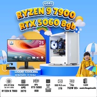 SETCOM + MONITOR/ BONMECOM2 คอมประกอบ / NEW RTX 5060 8GB / AMD AM5 RYZEN 9 7900 / Case เลือกแบบได้นะ
