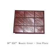 18" X 24" Iron Plate Mosaic Manhole Cover