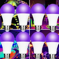 Blacklight Ultraviolet Lamp UV Purple Bulb Atmosphere E27 UV Light Bulbs 360 Glow 10W Purple Black L