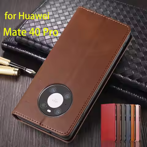 Magnetic Attraction Cover Leather Case for Huawei Mate 40 Pro /Mate40 Pro Flip Case Card Holder Hols