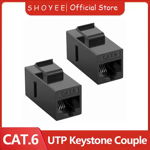 RJ45 Cat6 Cat5e Keystone Coupler, Female to Female Cat6 Cat5e Keystone Jack, UTP Keystone Coupler In