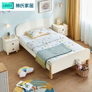 Lin's Wood Industry Solid Wood Feet Children's Bed Boy Single Bed Bedroom Small Apartment Girl Room 