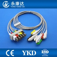 ‘【；【 2Pcs/Pack Compatible For ECG Monitor Cable,5Lead ECG Trunk Cable With IEC,Clip,ECG Lead