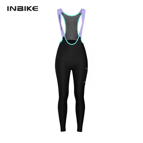 INBIKE Winter Professional Cycling Bib Pants for Women Windproof Fleece Biking Clothing Pants Gel Pa