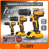 PRODIY DW12i / DW24i / DW36i Hammer Drill Cordless Drill Set Gerudi Dinding Cordless Impact Drill Ba
