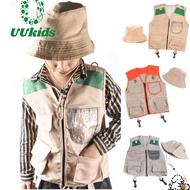 【Fast Shipping】Kids Photography Vest Kids Explorer Costume Cargo vest kids Vest Hat for Toddlers Par