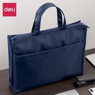 Deli Briefcase Canvas Tote Bag File Bag Tote Zipper Bag File Bag Waterproof Tote Bag Men Women