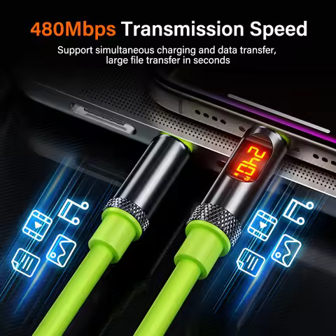 240W 27W USB Type C Cable PD Fast Charging Phone Charger Data Cord For iPhone Samsung Xiaomi Huawei 