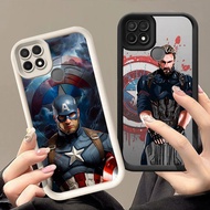 BQ-14 Captain America Silicone Casing For OPPO A16E A16K A93 A54 Realme 8 C20 C20A C11 Pro