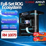 TCOMAS UPG BLACK AMD R7 9700X RTX 5070 DDR5 24G B850 Desktop Assembled Gaming PC CS2 Valorant PUBG F